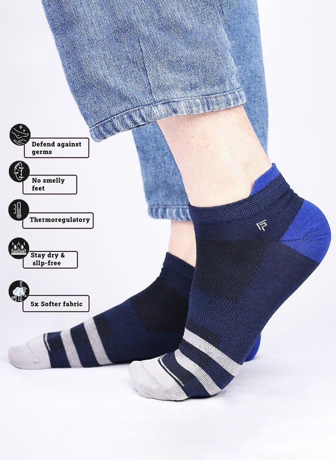 FOOTPRINTS Unisex Patterned Ankle-Length Socks - Image 5